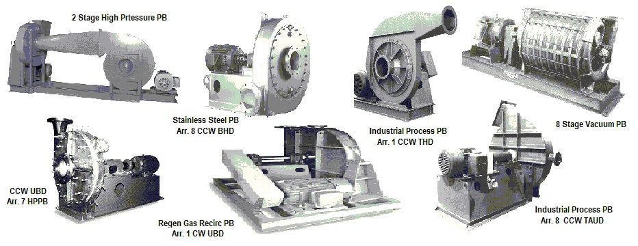 Multi-stage blowers and pressure blower fans.