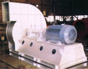 Industrial material handling radial blower fans.